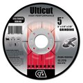 Continental Abrasives 5" x 1/4" x 7/8" Ulticut T27 Depressed Center Grinding Wheel AU5-10501452